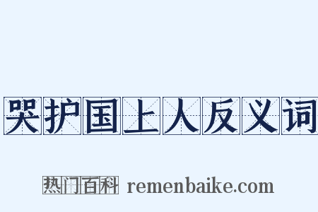 哭护国上人反义词是什么意思的图片